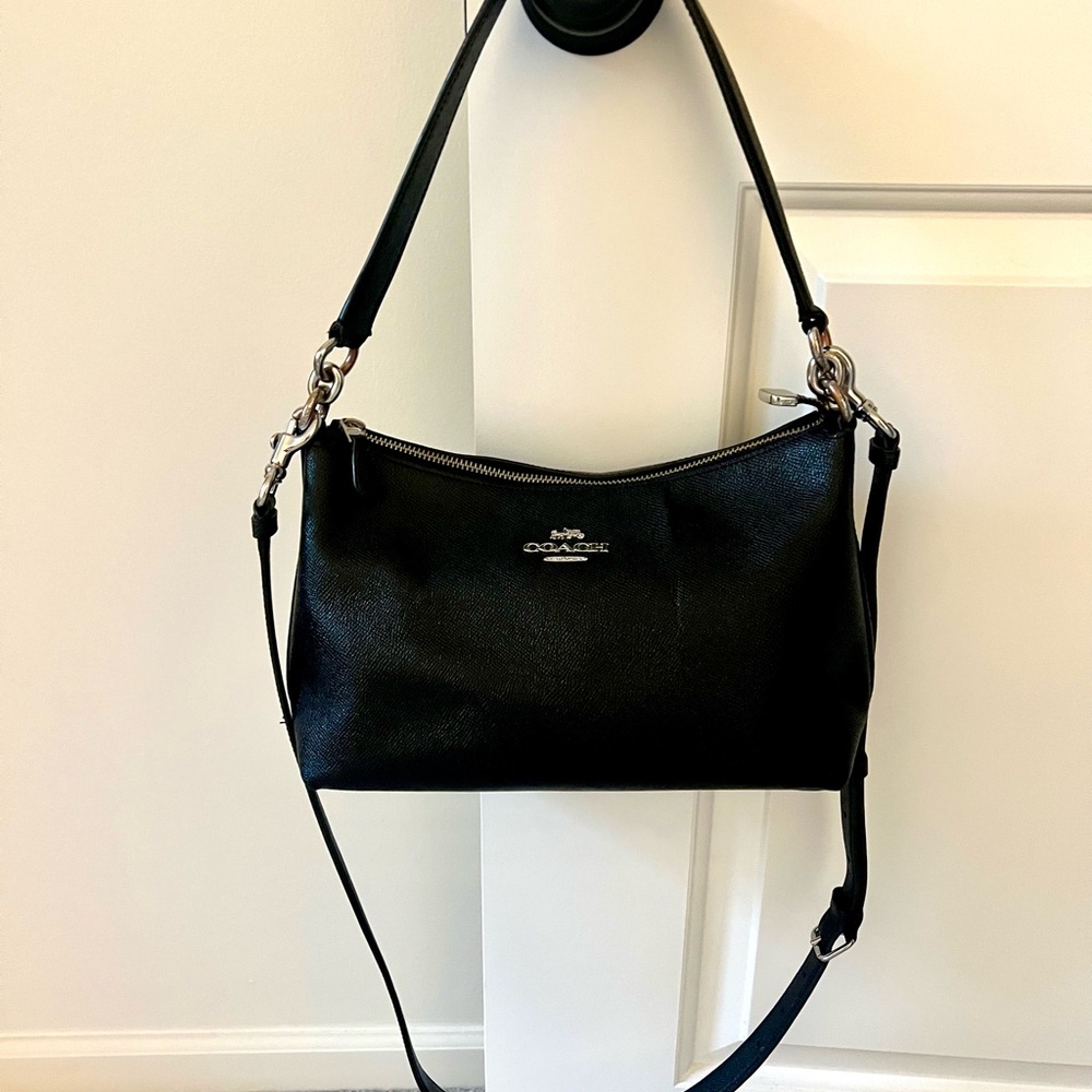 Coach Black Leather Shoulder Bag